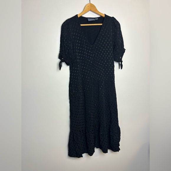 Anthropologie Maeve Midi Dress Size 2 Button Down Texture Lightweight Old Money - Picture 1 of 11